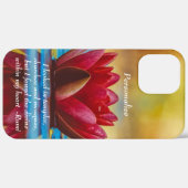 Roter Lotus - Blume über blaues Wasser - Spirituos Case-Mate iPhone Hülle (Hinten (horizontal))