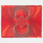 Roter Lotus Fleece Blankon (Vorderseite (Horizontal))