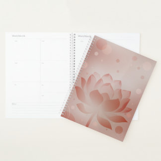 Roter Lotus-Glanz Hardcover-Planer Planer