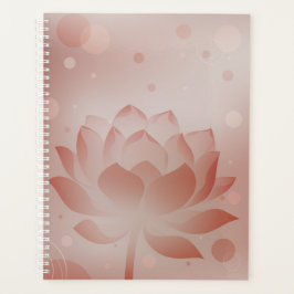 Roter Lotus-Glanz Hardcover-Planer Planer