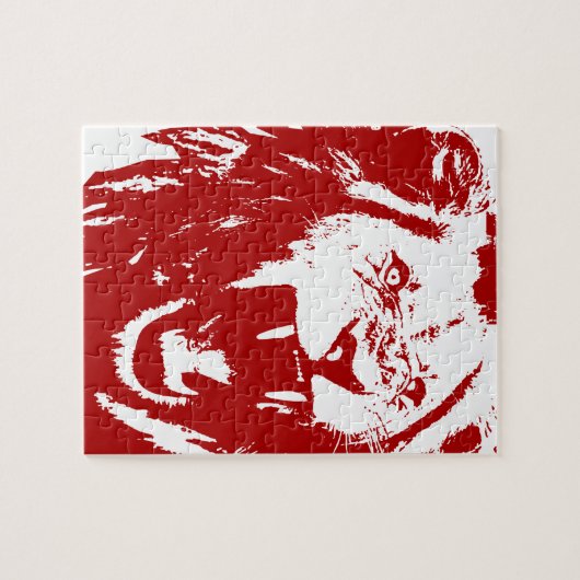 Roter Löwe-König Puzzle (Horizontal)