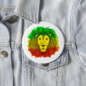 Roter Löwe Kopf Rot Gelb Jamaika rastafar Button (Beispiel)