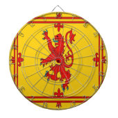 Roter Löwe Schottlands zügellose Flagge Dartscheibe (vorne)