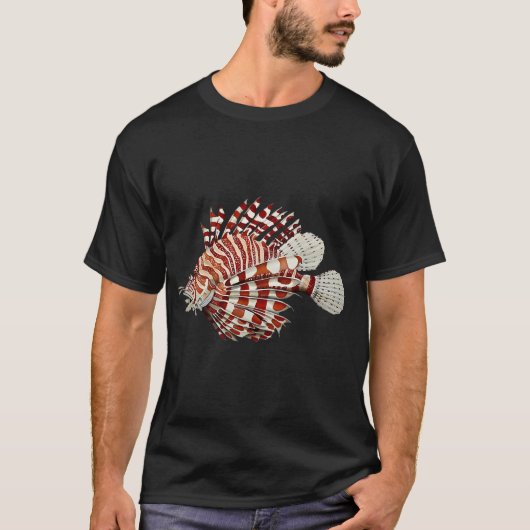 Roter Löwenfisch/Röd drakfisk T-Shirt (Vorderseite)