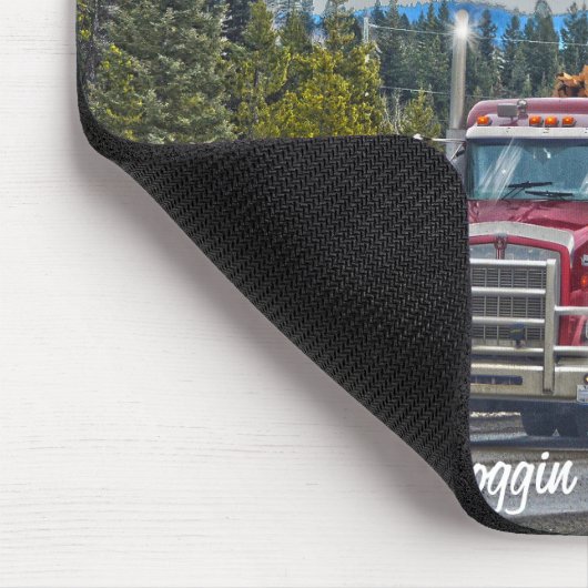 Roter Lumber Lkw Autobahn Autofahrt Art Mousepad (Ecke)