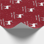 Roter Lumberjack Buffalo kariertes Hirsch rustikal Geschenkpapier (Ecke)