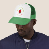 Roter, lustiger Apfel Truckerkappe (Beispiel)