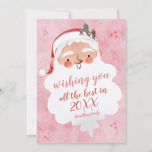 Roter lustiger Santa fröhliche Weihnachten Flat Ho (Vorderseite)