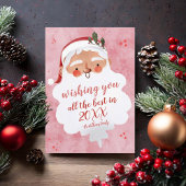 Roter lustiger Santa fröhliche Weihnachten Flat Ho