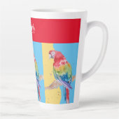 Roter Macaw Parrot Malerei Menne Art Tasse (Rechts)