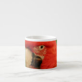Roter Mackaw Papagei Espressotasse (Vorderseite)