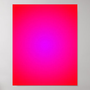 Roter Magenta-Radialverlauf 8x10 Poster