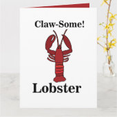 Roter Maine Hummer Meeresfrüchte Karte (Gelbe Blume)