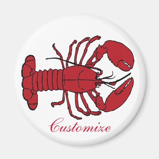 Roter Maine-Hummer Thunder_Cove Magnet (Vorne)