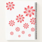 Roter Mandala-Fraktal-Doodle zentrieren Notizblock (Rückseite)