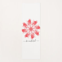 Roter Mandala-Fraktal-Doodle zentrieren