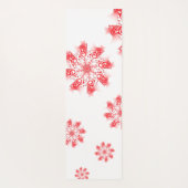 Roter Mandala-Fraktal-Doodle zentrieren Yogamatte (Rückseite)