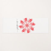 Roter Mandala-Fraktal-Doodle zentrieren Yogamatte (Vorderseite (Horizontal))