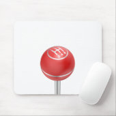 roter manueller Schalthebelknopf Mousepad (Mit Mouse)