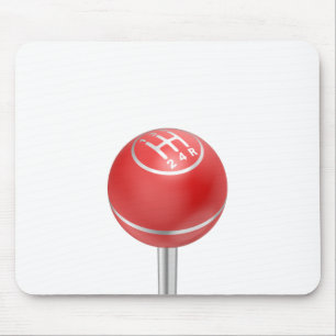 roter manueller Schalthebelknopf Mousepad
