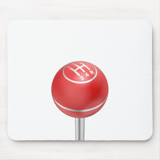 roter manueller Schalthebelknopf Mousepad (Vorne)