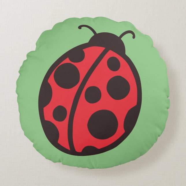 Roter Marienkäfer Kissen  (Vorderseite)