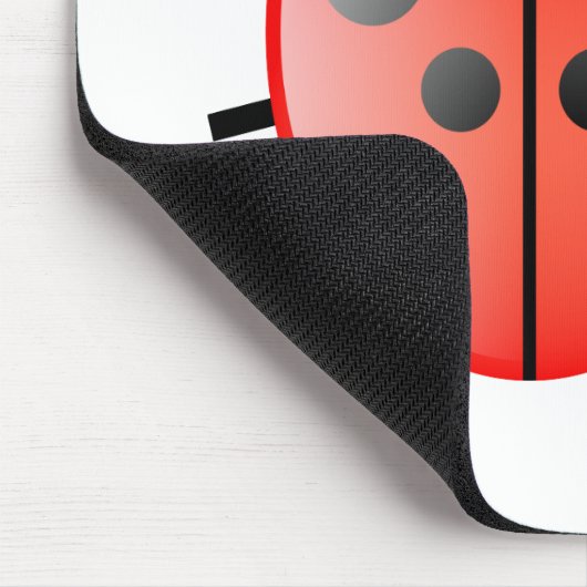 Roter Marienkäfer Mousepad (Ecke)