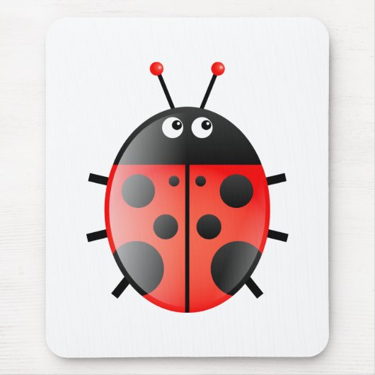 Roter Marienkäfer Mousepad (Vorne)
