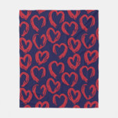 Roter Marinekorb Fleecedecke (Vorderseite)