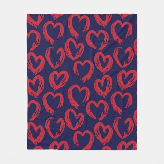 Roter Marinekorb Fleecedecke (Vorderseite)