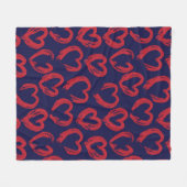 Roter Marinekorb Fleecedecke (Vorderseite (Horizontal))