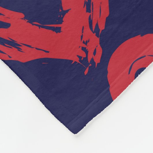 Roter Marinekorb Fleecedecke (Ecke)