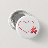 Roter Marker und rotes Herz Button (Vorne & Hinten)