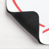 Roter Marker und rotes Herz Mousepad (Ecke)