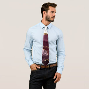 Roter Marmor Agate Golden Glitzer Stilvolle Einric Krawatte