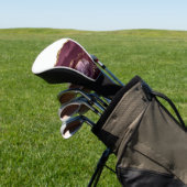 Roter Marmor Agate Golden Glitzer Stilvolles Glam Golf Headcover (In SItu)