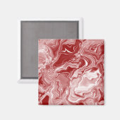 Roter Marmor Magnet (Vorderseite/Rückseite)