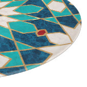 Roter Marmor, Marokkanischer Mosaik  Schneidebrett (Ecke)