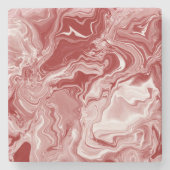 Roter Marmor Steinuntersetzer (Vorderseite)