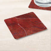 Roter Marmor Stone Moderne Elegant Stilvoll Rechteckiger Pappuntersetzer (angewinkelt)