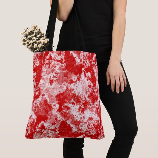 Roter Marmor Swirl Abstrakt Tasche (Von Nahem)
