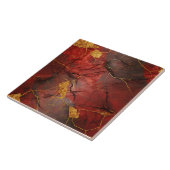 Roter Marmor und Goldmetall Fliese (Seite)