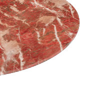 Roter Marmorboden, hochauflösende Textur. Schneidebrett (Ecke)