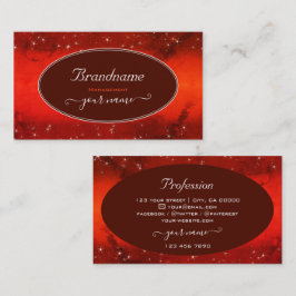 Roter marmorierter Glitzer Stars Stilvoll auffange Visitenkarte
