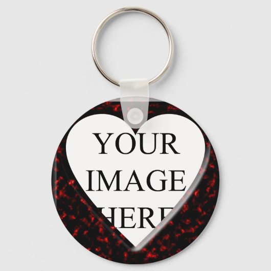 Roter Marmorrahmen mit Herz Schlüsselanhänger (Vorderseite)