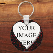 Roter Marmorrahmen mit Herz Schlüsselanhänger (Vorderseite)