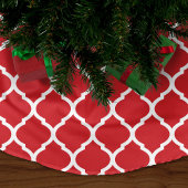 Roter marokkanischer Flachbildschirm Polyester Weihnachtsbaumdecke