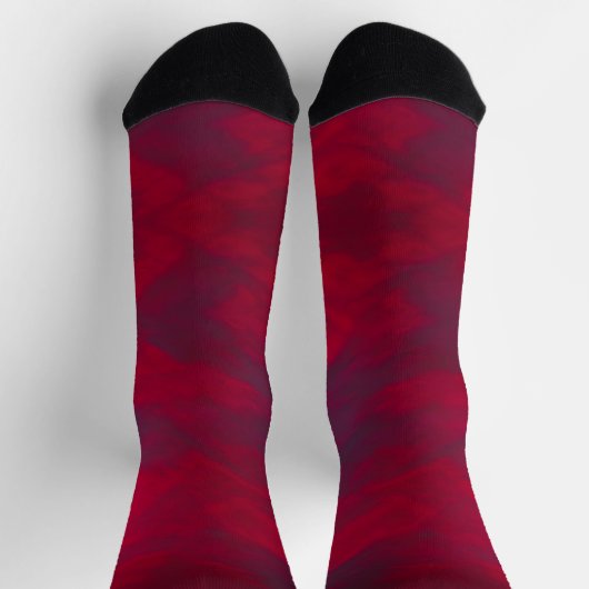 Roter Maron schöne abstrakte Design kitty Stimmen Socken (Oben)