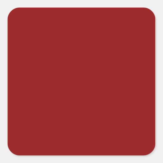 Roter Maroon Quadratischer Aufkleber (Vorderseite)