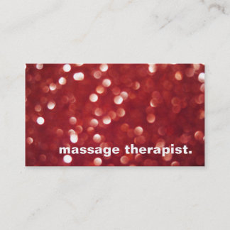 Roter Massage-Therapeut-Wellness-Center Glitzer Visitenkarte